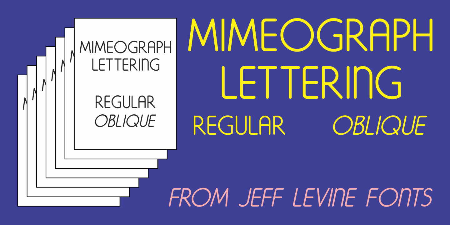 Шрифт Mimeograph Lettering JNL